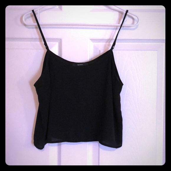 Forever 21 Tops - Forever 21 Black Crop Top